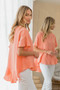 Sew In Love Round Neck Ruffled Top