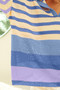 BiBi Striped Color Block Hooded Knit Top