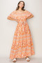 HYFVE Floral Off-Shoulder Tie Front Maxi Dress