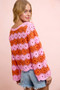 BiBi Flower Crochet Knit Top