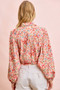BiBi Floral Print Tie Hem Detail Crop Shirt