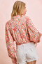 BiBi Floral Print Tie Hem Detail Crop Shirt