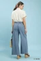 Umgee Stone Washed Wide Leg Pants