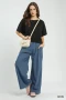 Umgee Stone Washed Wide Leg Pants