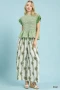 Umgee Geometric Boho Print Wide Leg Pants