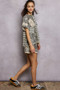 POL Drawstring Striped Shorts with Paisley and Crochet Patch Details