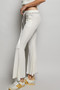 POL Drawstring Textured Ribbed Knit Pants