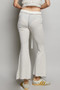 POL Drawstring Textured Ribbed Knit Pants