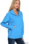 Zenana Half Zip Fleece Sweatshirt with kangaroo Pocket