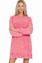 Zenana French Terry Acid Washed Dress with Pockets