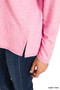 Zenana Soft Melange Hacci Exposed Seam Coin Pocket Tee