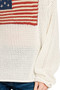 Zenana American Flag Crew Neck Sweater