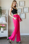 Heimish Full Size Front Tie Pants with Paperbag Waistband Plus Size