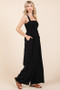 Mittoshop Smocked Wide Strap Wide Leg Overalls