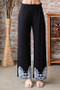 Heimish Full Size Solid Damask Casual Pants Plus Size