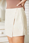 HEYSON Full Size Soft In Faux Suede Western-Inspired Wrap Style Mini Skort Plus Size