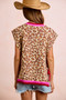 BiBi Leopard Pattern Side Tied Sweater Vest Top