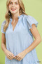 Umgee Textured Ruffle Hem Mini Dress