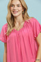 Umgee Ruffle Hem Shift Mini Dress