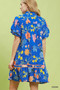 Umgee Floral Ruffle Hem Mini Dress