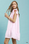 Umgee Stripe Smocked Yoke Ruffle Dress