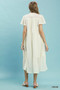 Umgee Textured Tiered Midi Dress with Side Pockets