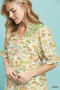 Umgee Print Tiered Midi Dress