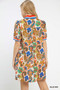 Umgee Jacquard Abstract Print Mini Dress