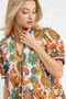 Umgee Jacquard Abstract Print Mini Dress