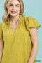 Umgee Textured Ruffle Hem Mini Dress
