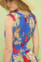Umgee Floral Smocked Midi Dress