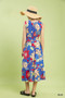Umgee Floral Smocked Midi Dress