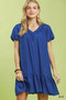 Umgee Ruffle Hem Shift Mini Dress