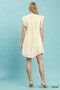 Umgee Ruffle Sleeve Henley Shift Dress