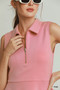 Umgee Collared Quarter Zip Tennis Dress