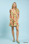 Umgee Jacquard Abstract Print Mini Dress