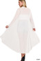 Zenana Mesh Open Front Cardigan