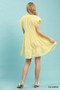 Umgee Tiered Ruffle Sleeve Textured Mini Dress