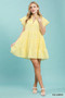 Umgee Tiered Ruffle Sleeve Textured Mini Dress
