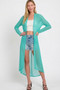 Zenana Mesh Open Front Cardigan