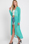 Zenana Mesh Open Front Cardigan