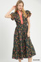 Umgee Mix Floral Midi Dress