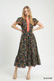 Umgee Mix Floral Midi Dress