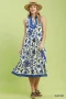 Umgee Floral Scroll Sleeveless Midi Dress