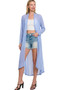 Zenana Mesh Open Front Cardigan