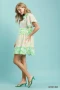 Umgee Mixed Floral Tiered Mini Dress with Flutter Sleeves