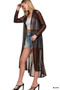 Zenana Mesh Open Front Cardigan