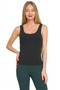 Zenana Double Layered Double Scoop Tank Top