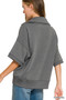 Zenana Scuba Collared Short Sleeve Pullover & Center Seam Pants Set