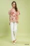 Umgee Mixed Print V-Neck Short Sleeve Top